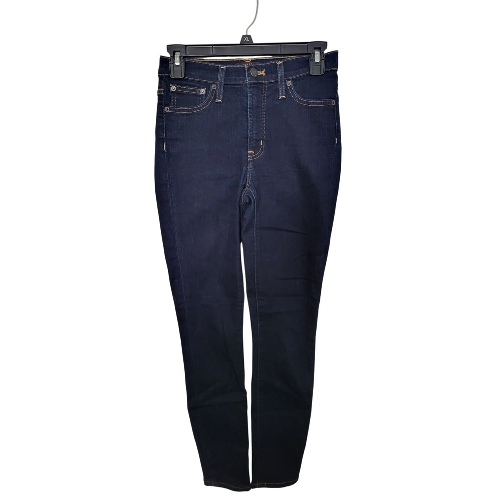 J.Crew Mercantile Skinny Jeans Womens 25 Dark Indigo High Rise Stretch Denim